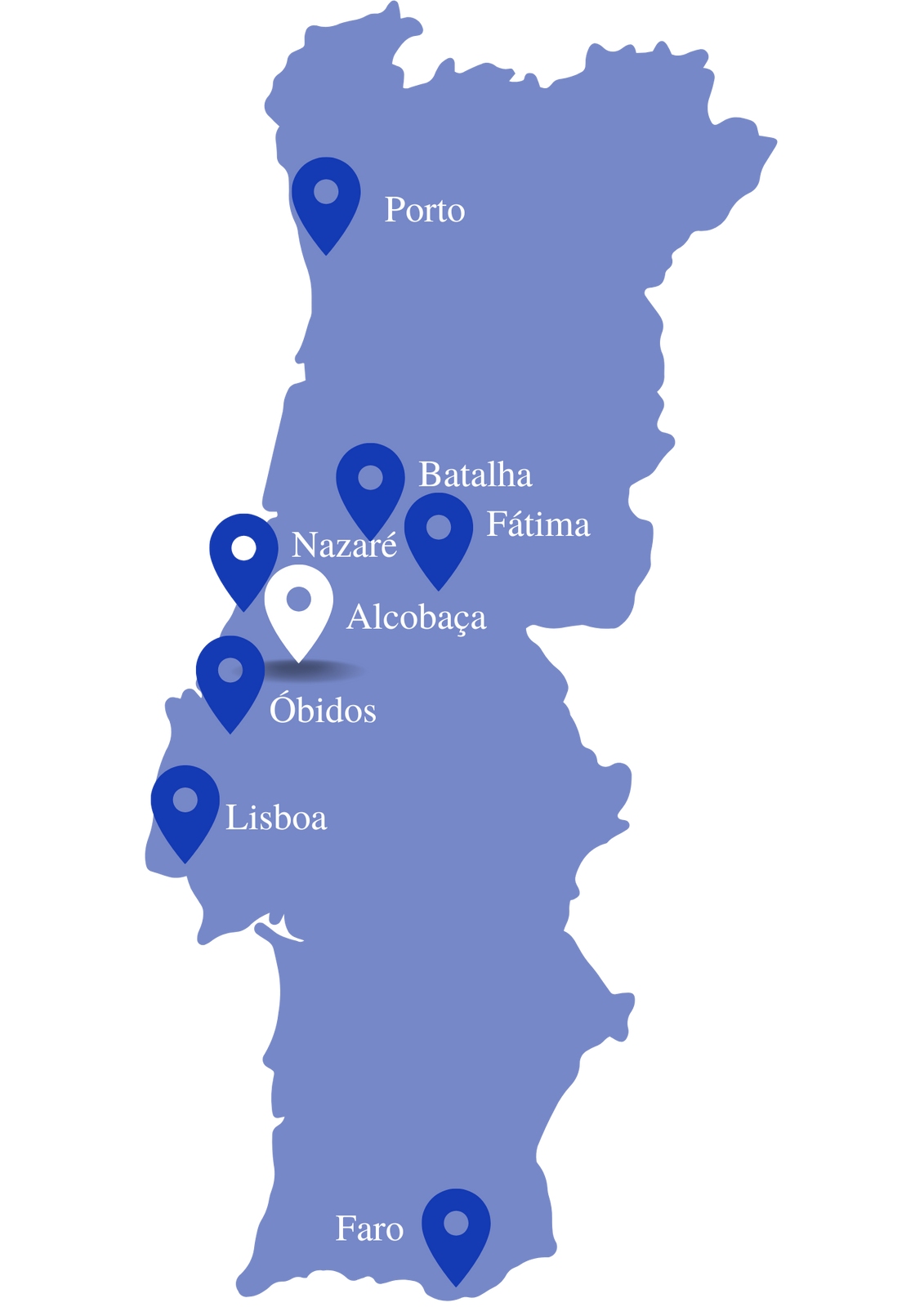 Localização de Alcobaça em Portugal